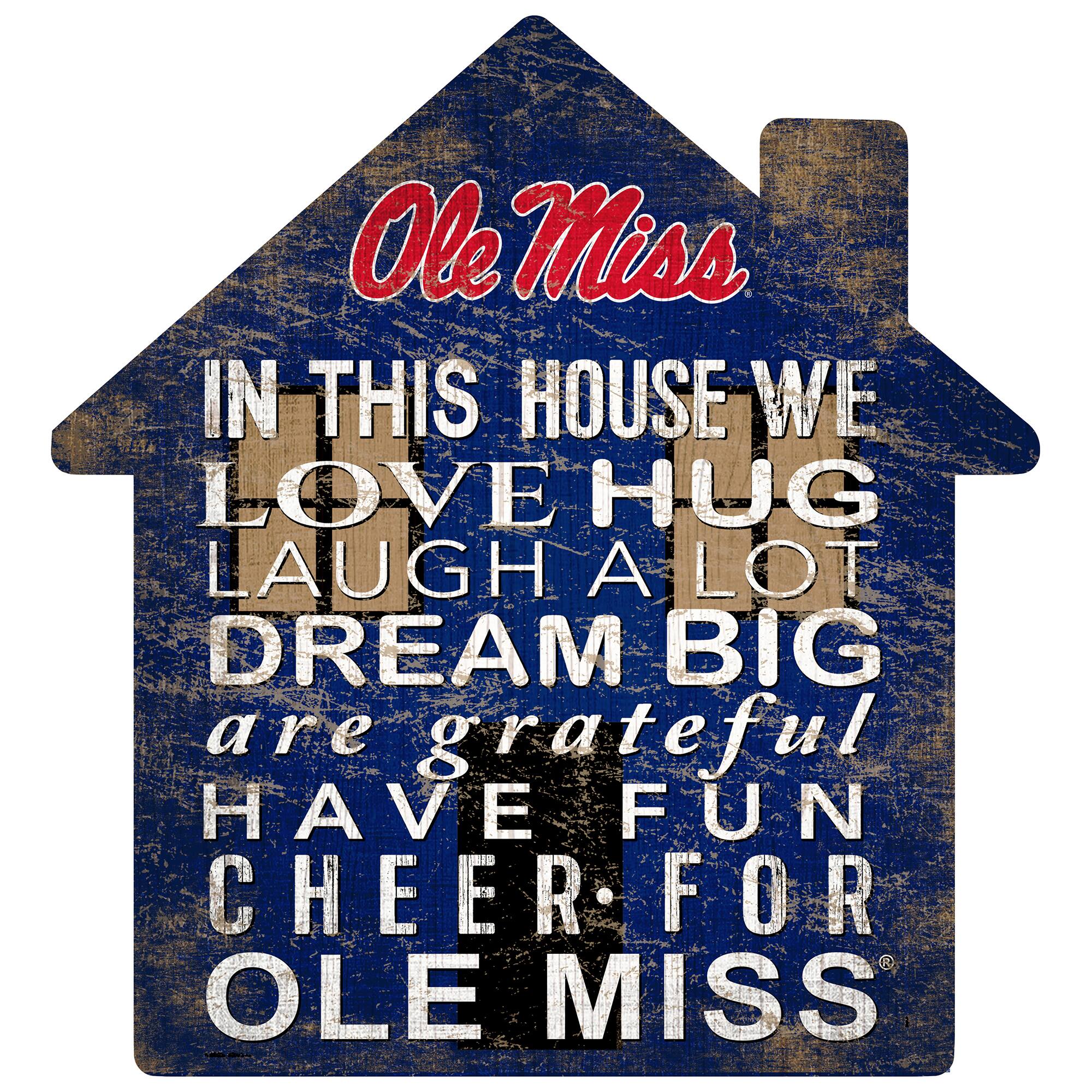 Ole Miss Rebels 12'' Team House Sign