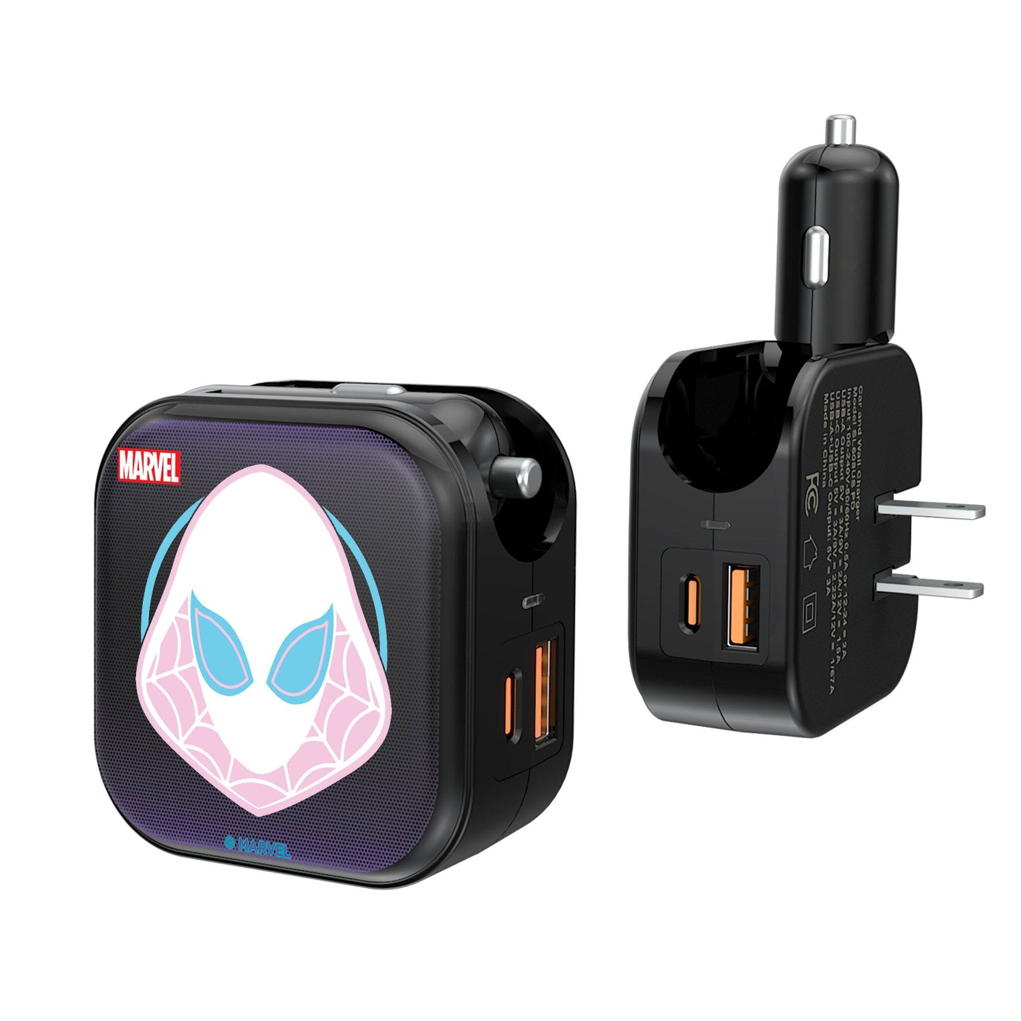 Keyscaper - Marvel Grid 2 in 1 USB A/C Charger - Spider-Gwen
