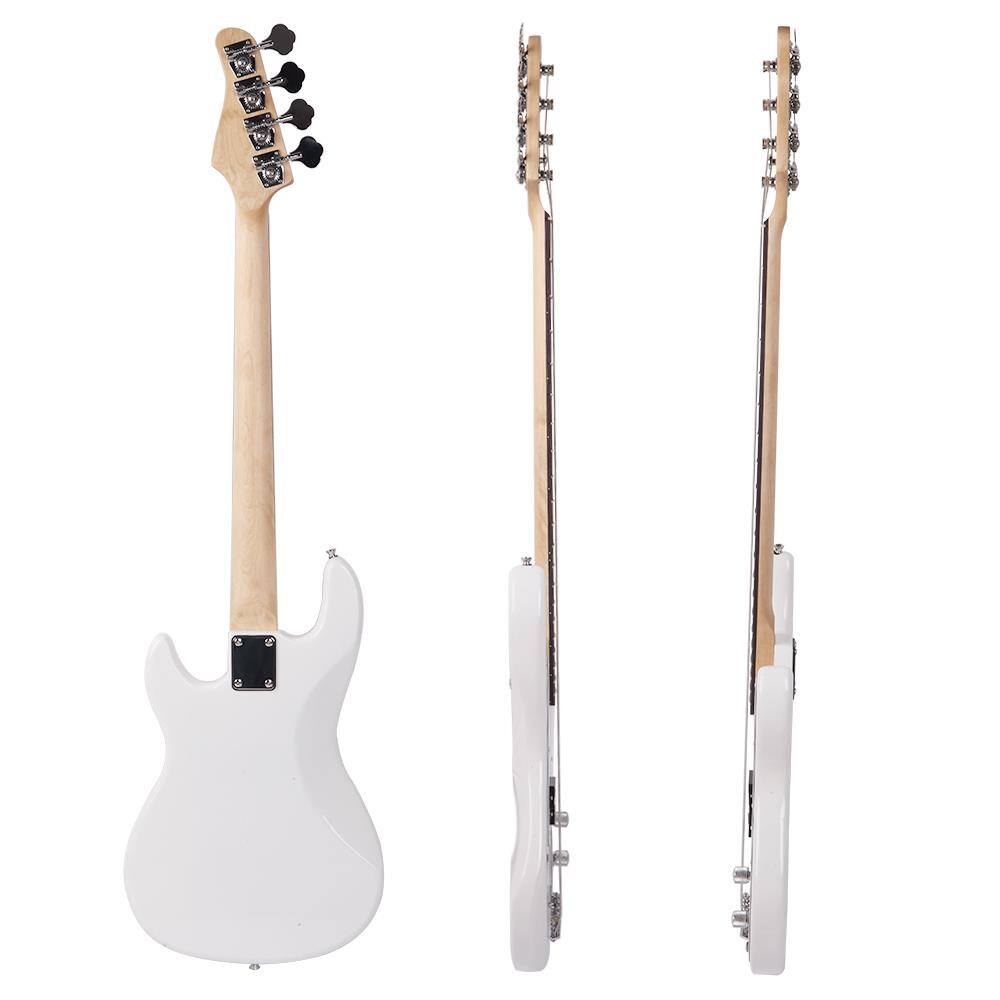 Back. Winado - Electric Bass Guitar with 20Watt Amplifier, 4 String Right Handed Electric Bass Kit for Beginner & Professionals W/a Bag.