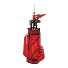 BreeBe - Glass Golf Bag Ornament (Set of 12) - Red, Black