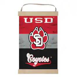 Jardine - South Dakota Coyotes Retro Logo Banner Sign - Red