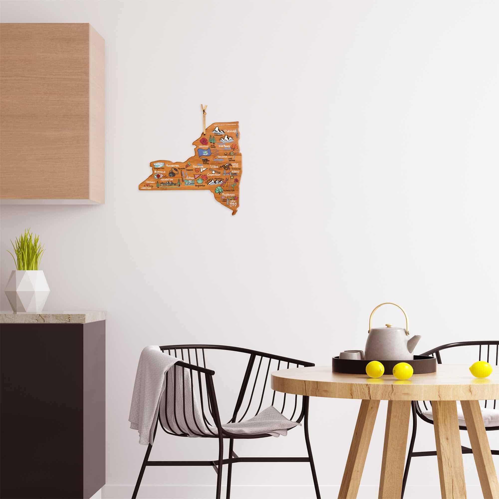 Back. Totally Bamboo - New York Cutting Board with Artwork by Fish Kiss.