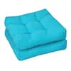 Front. Costway - Costway 2 PCS 21" x 21" Patio Chair Seat Cushion Pads Indoor/Outdoor - Turquoise.