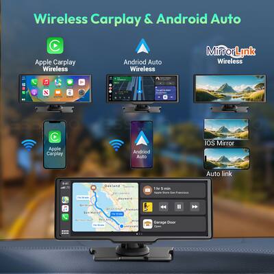 NHOPEEW Telecaera per specchietto retrovisore - Wireless Android Auto NHOPEEW Telecaera per specchietto retrovisore - Wireless Android Auto