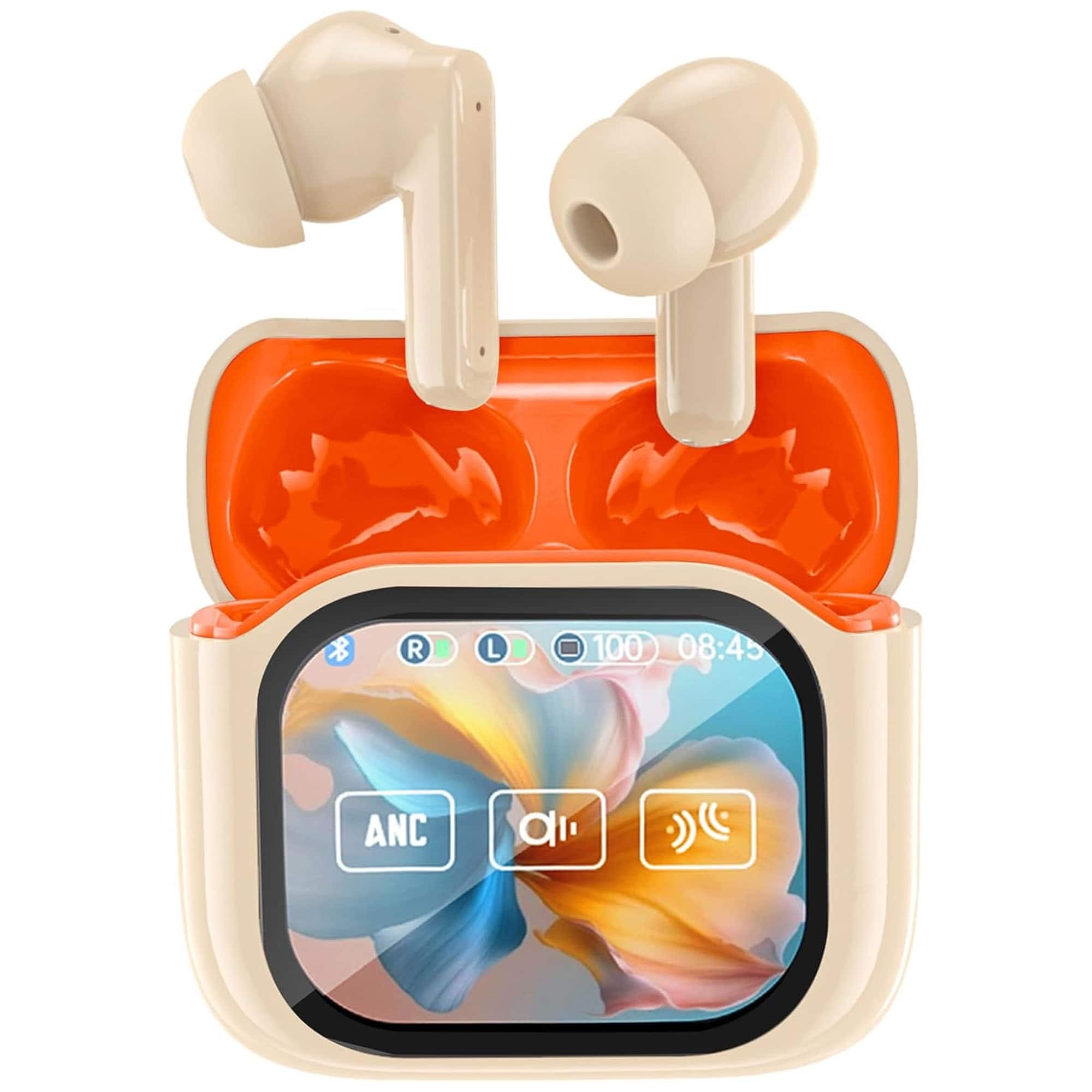 YONWAY - Bluetooth Translator Earphones with Real Time, LCD Touchscreen, and Wireless Noise-canceling Headphones for Travel