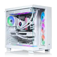 Thermaltake - LCGS View 9580S-380XL Gaming Desktop AMD Ryzen 9 9950X3D, 32GB Memory, NVIDIA GeForce RTX 5080, 2TB NVMe M.2 - Snow - Front_Zoom