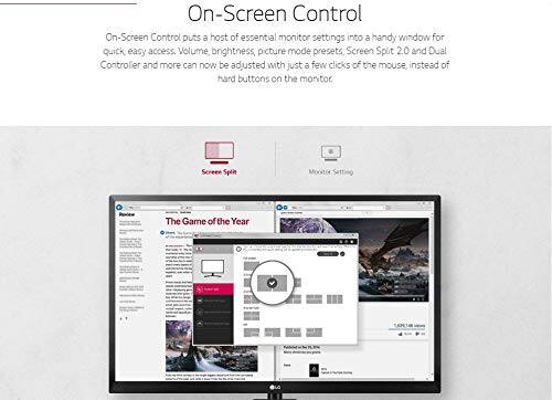 On-Screen Control

On-Screen Control puts a host of essential monitor settings into a handy window for quick, easy access. Volume, brightness, picture mode presets, Screen Split 2.0 and Dual Controller and more can now be adjusted with just a few clicks of the mouse, instead of hard buttons on the monitor.

Screen Spin

Monitor Setting

The Game of the Year
