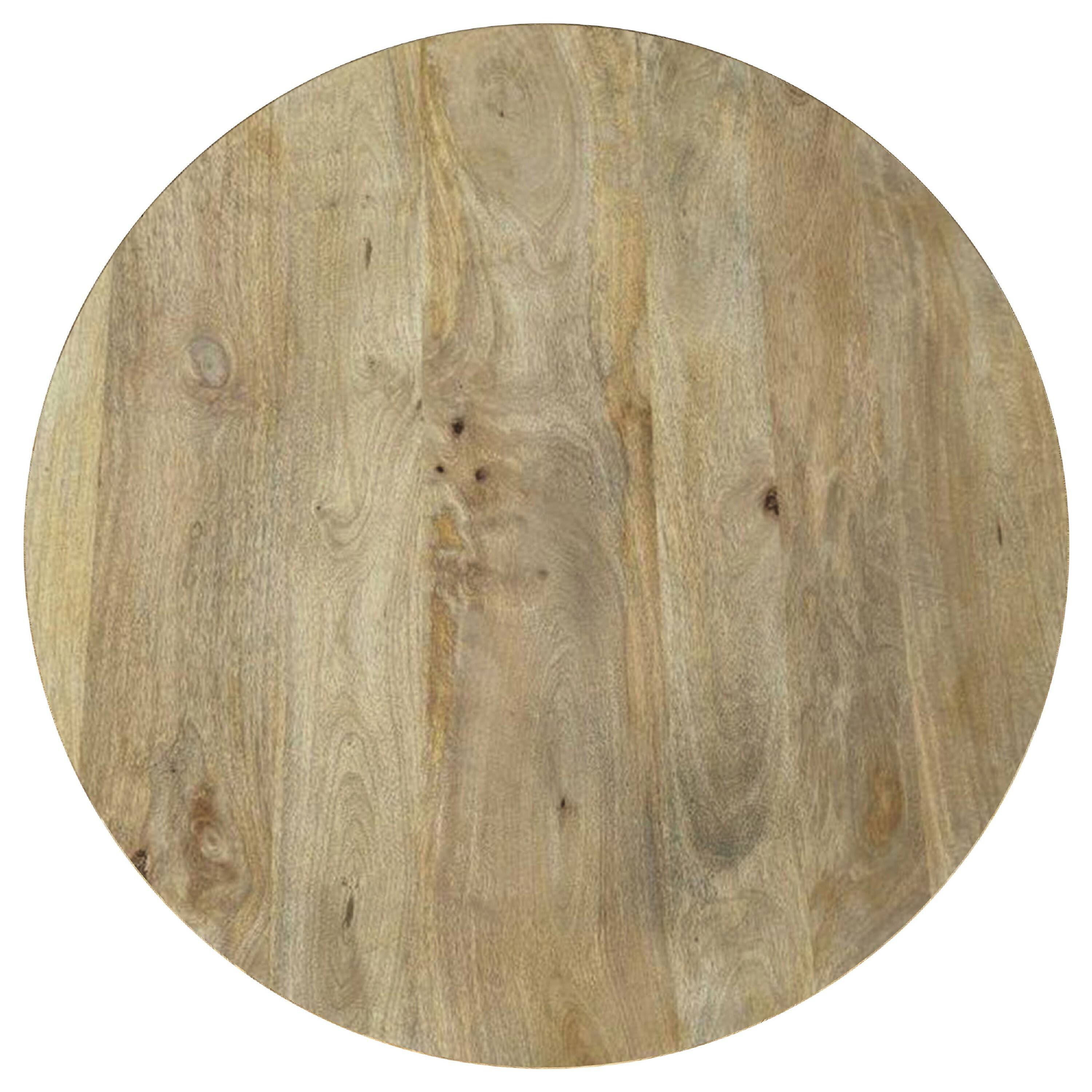 Alt View 4. Manhattan Lane - Trey Cocktail Coffee Table, Spindle Pedestal, Natural Mango Wood 30 Inch - Natural Mango Brown.