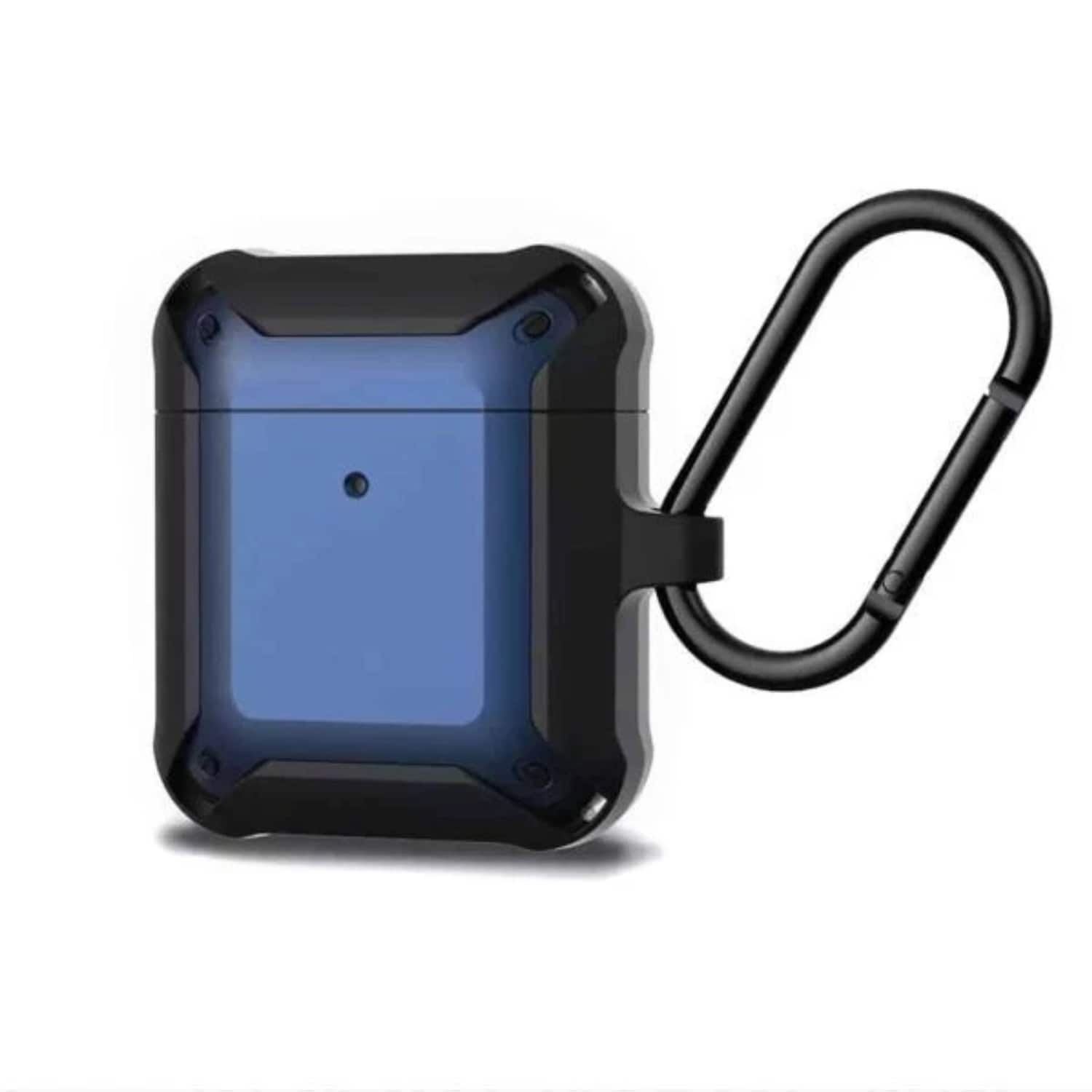 Home Collection - Shockproof AirPods Case Cover with Keychain - AirPods 1st / AirPods 2nd Black+Blue