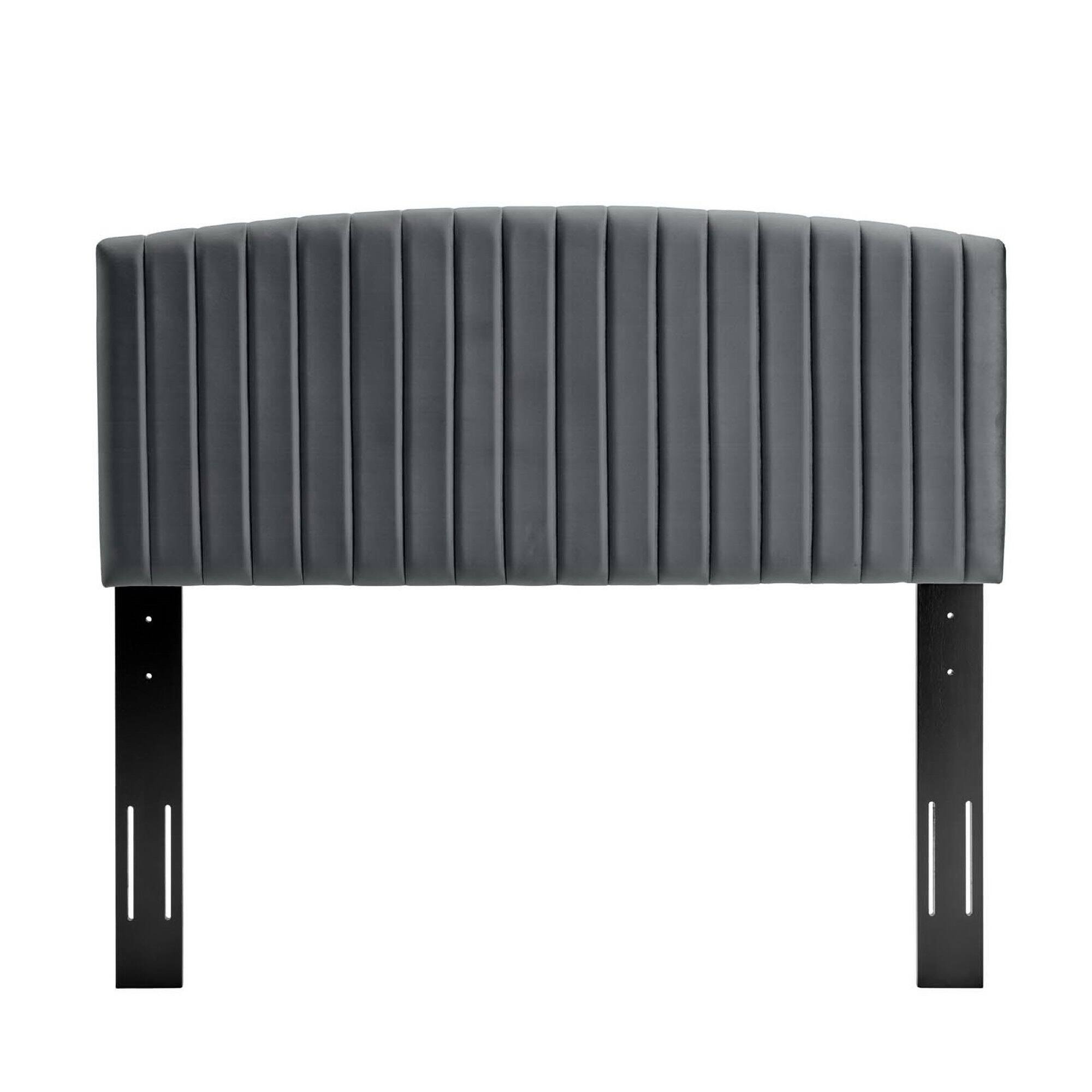 Back. Modway - Rebecca Performance Velvet Twin Headboard by Modway - Gray.