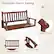 Outdoor Porch Swing Connection Holes Slatted Backrest Smooth Armrests