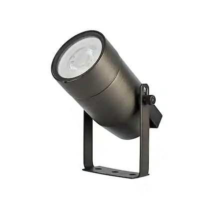 Front. Elitco Lighting - Outdoor 12V Cast Brass Spot Light, 2 inch Wide x 4.5 inch High - Dark Bronze.
