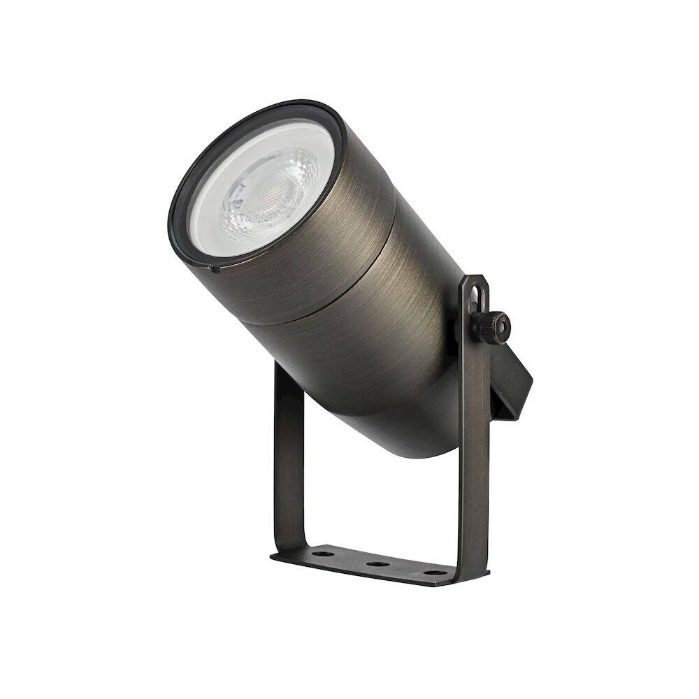 Front. Elitco Lighting - Outdoor 12V Cast Brass Spot Light, 2 inch Wide x 4.5 inch High - Dark Bronze.