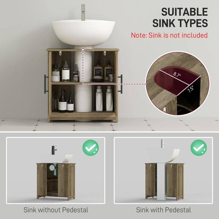 SUITABLE SINK TYPES  
Note: Sink is not included

8.7" 7.5"  
Sink without Pedestal  
Sink with Pedestal