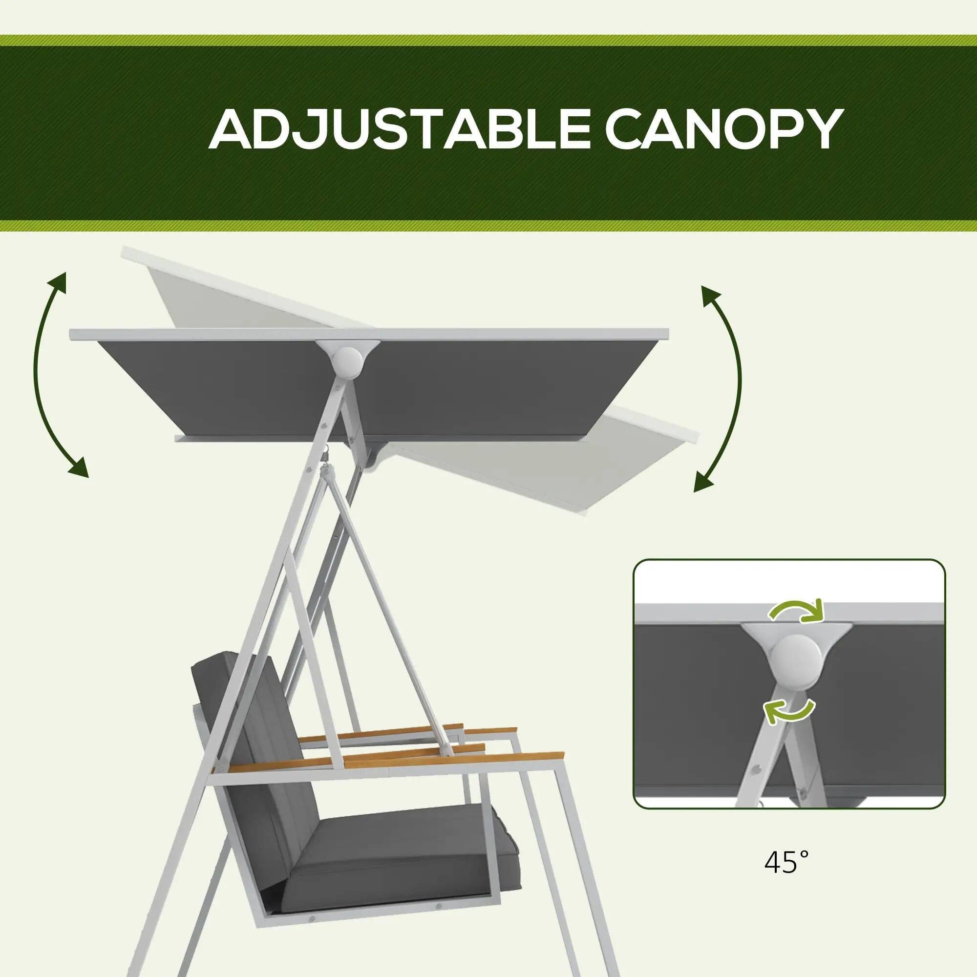 The text on the image is "ADJUSTABLE CANOPY."