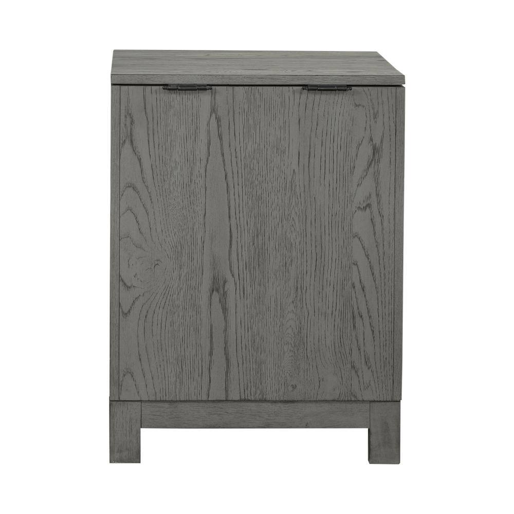 Left. Liberty Furniture Industries - 3 Drawer Chairside Table Contemporary White in Two-Tone Shell White - White.