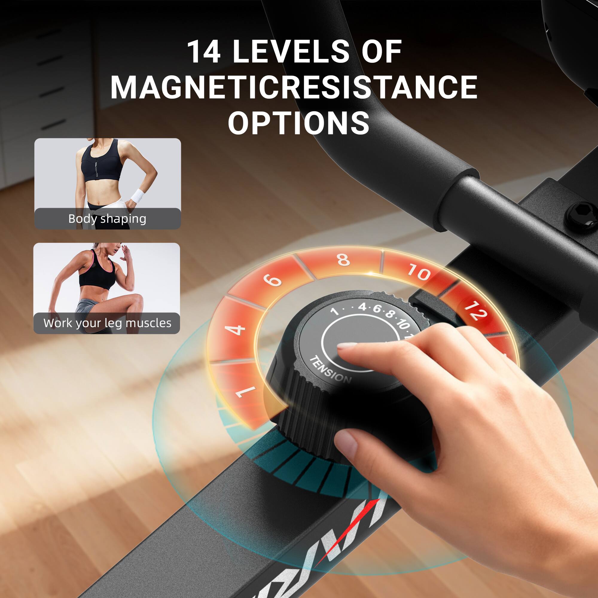 HARISON Upright Exercise Bike for Home, Magnetic Stationary Bike with ...