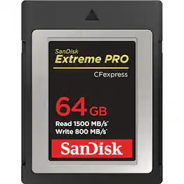 SanDisk - 64GB Extreme PRO CFexpress Card Type B SDCFE-064G-GN4NN