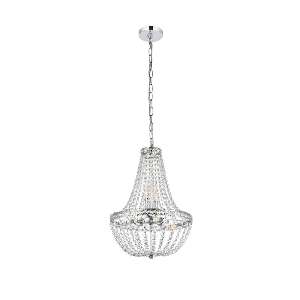 Back. Elegant Lighting - Valeria 14 inch pendant in chrome - Chrome.