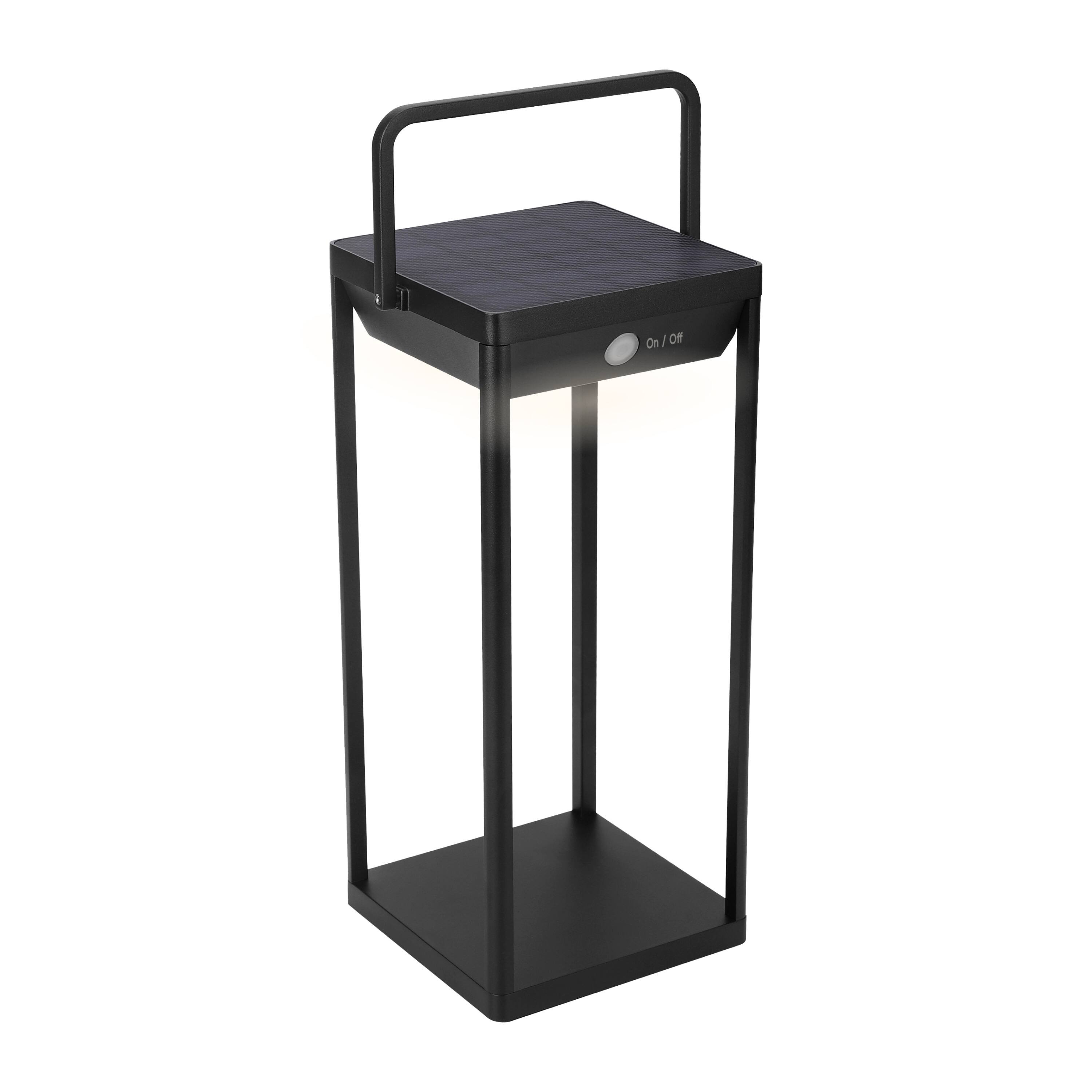 Front. Techko - Solar Premium Large Metal Lantern w/ USB Charging.