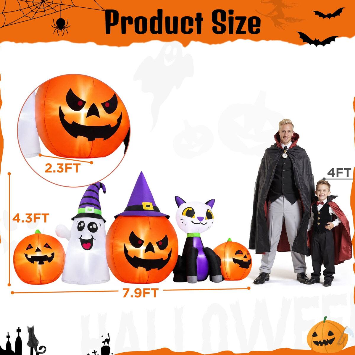 Product Size
2.3FT
4FT
4.3FT
7.9FT