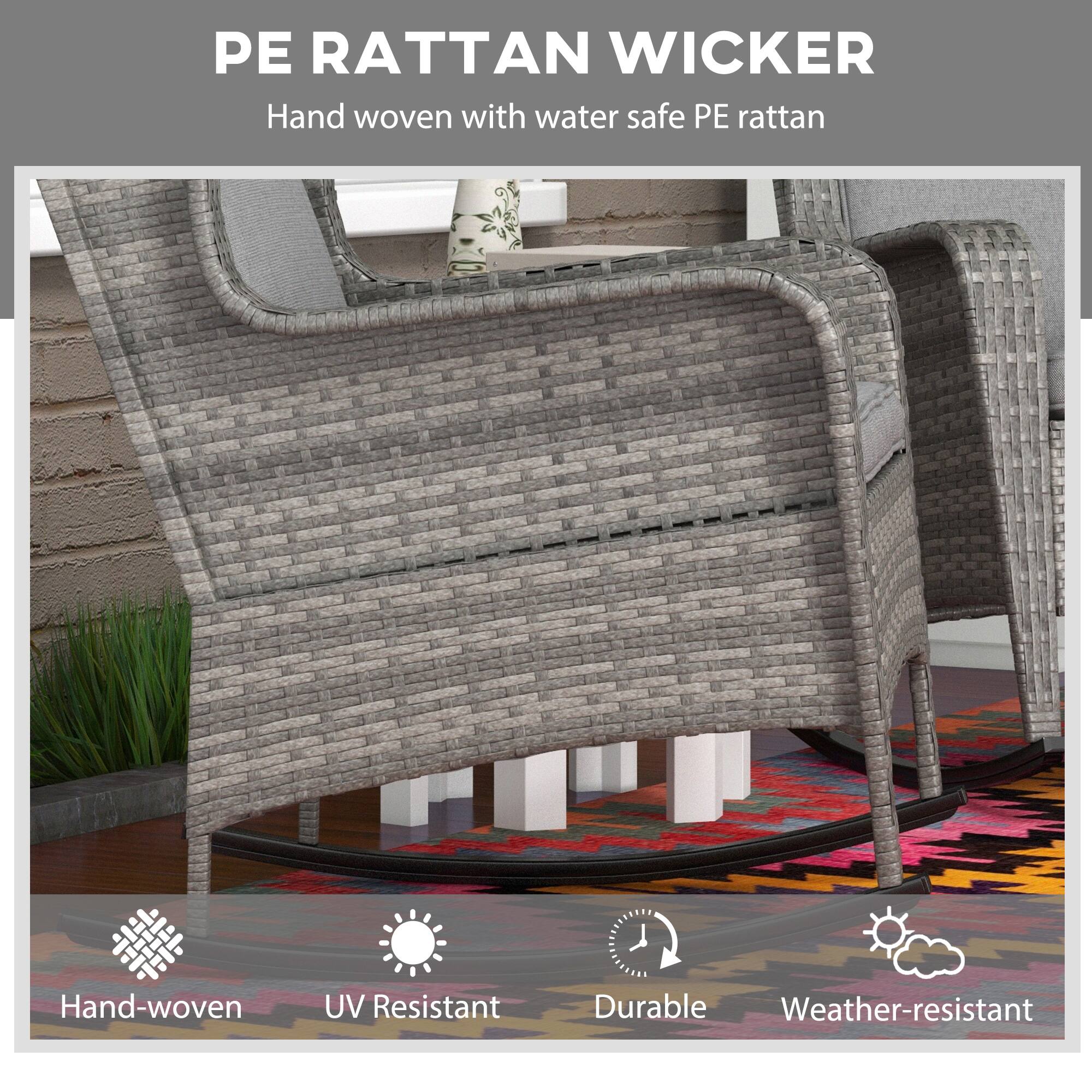 PE RATTAN WICKER  
Hand woven with water safe PE rattan  

- Hand-woven  
- UV Resistant  
- Durable  
- Weather-resistant