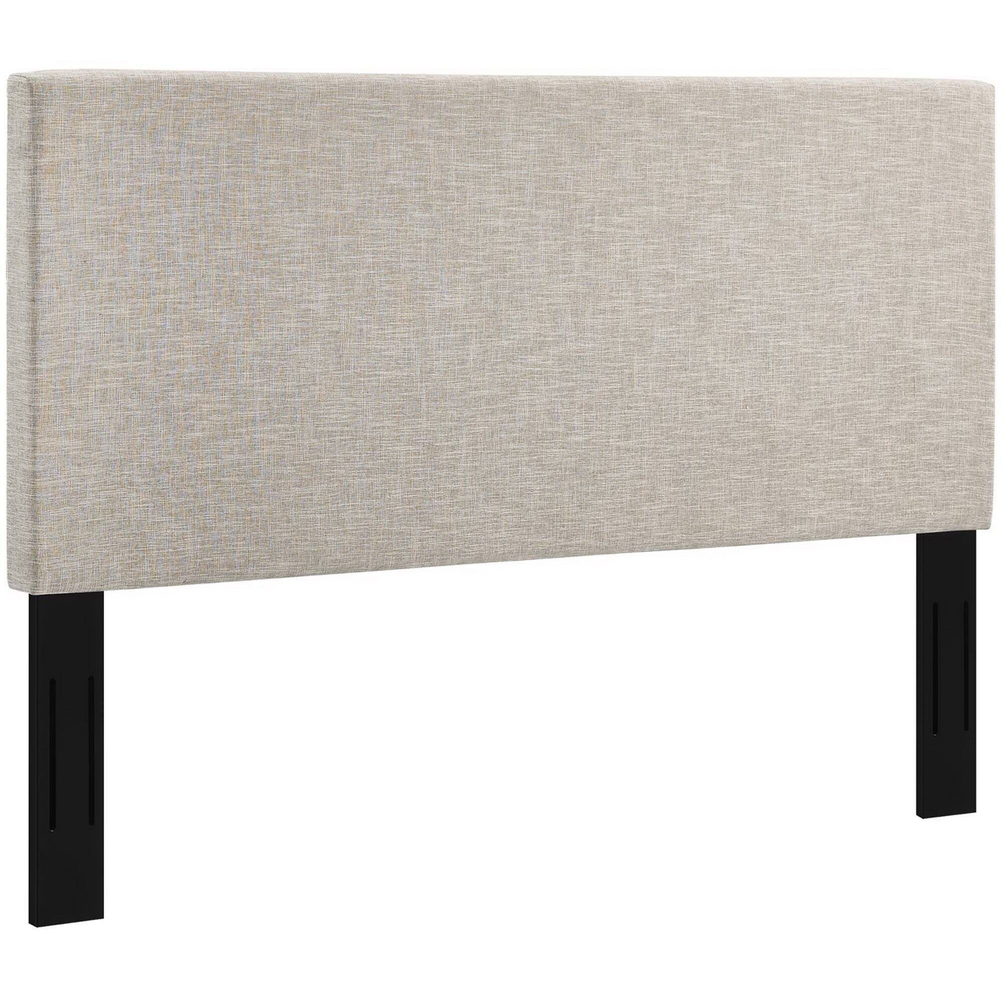 Back. Modway - Taylor Upholstered Linen Fabric Full / Queen Headboard by Modway - Brown.