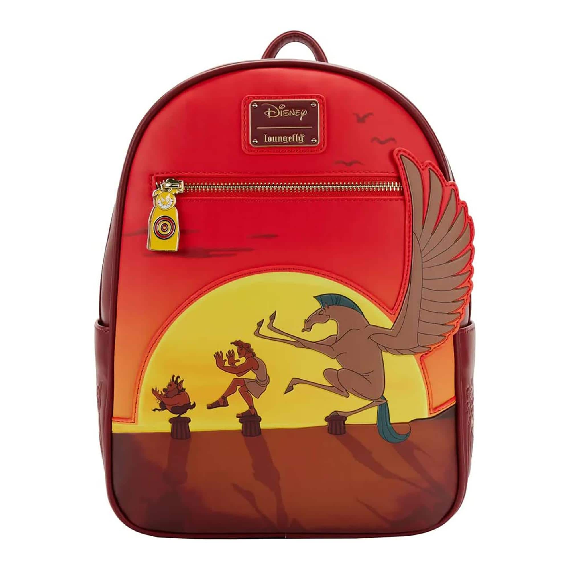 LoungeFly - Disney Hercules 25th Anniversary Sunset Mini Backpack - Red