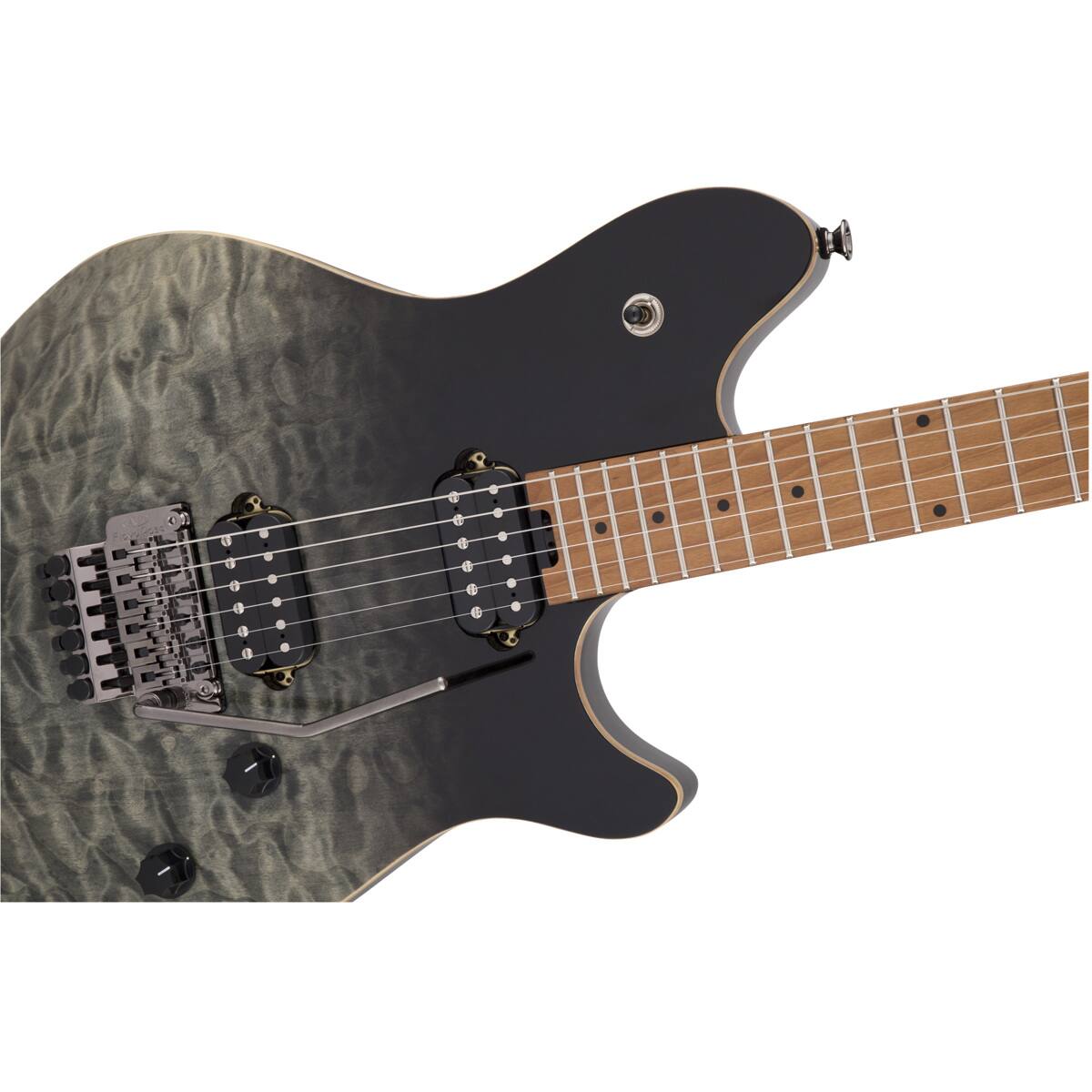 Alt View 5. EVH - EVH Wolfgang Standard Quilt Maple Electric Guitar, Baked Maple Fingerboard, Black Fade.
