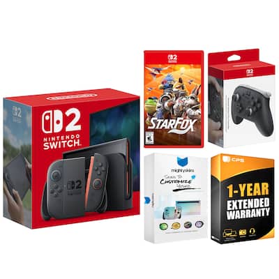 Switch 2 Console with Star Fox Game, Pro Controller, MightySkins Switch 2 Console with Star Fox Game, Pro Controller, MightySkins