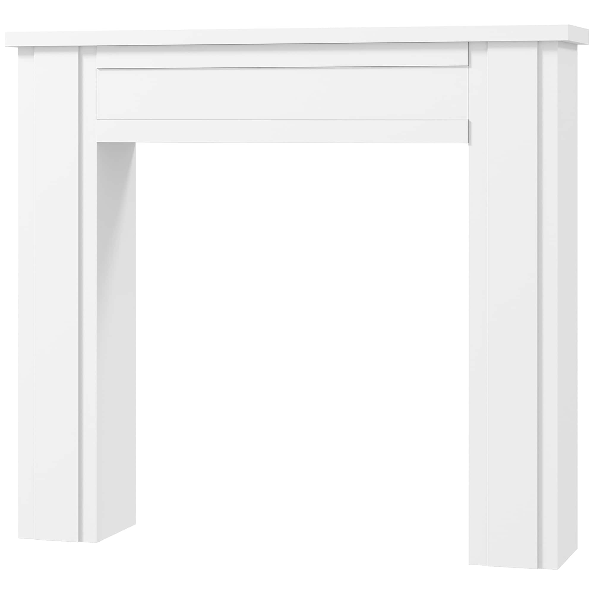 Homcom - Fireplace Mantel, Freestanding Fireplace Surround with Leg for Electric Fireplaces - White