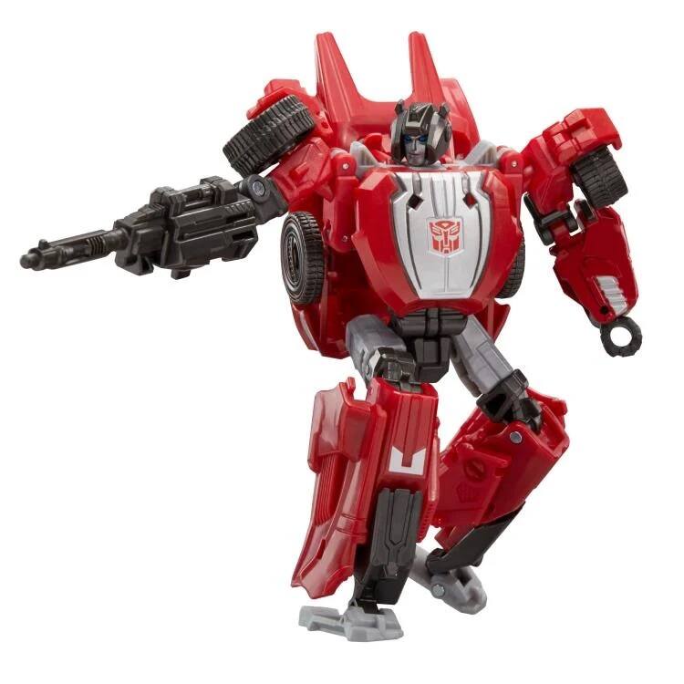 Alt View 6. Transformers - Deluxe Class 07 Sideswipe Gamer Edition | Transformers Generations War for Cybertron - Red.