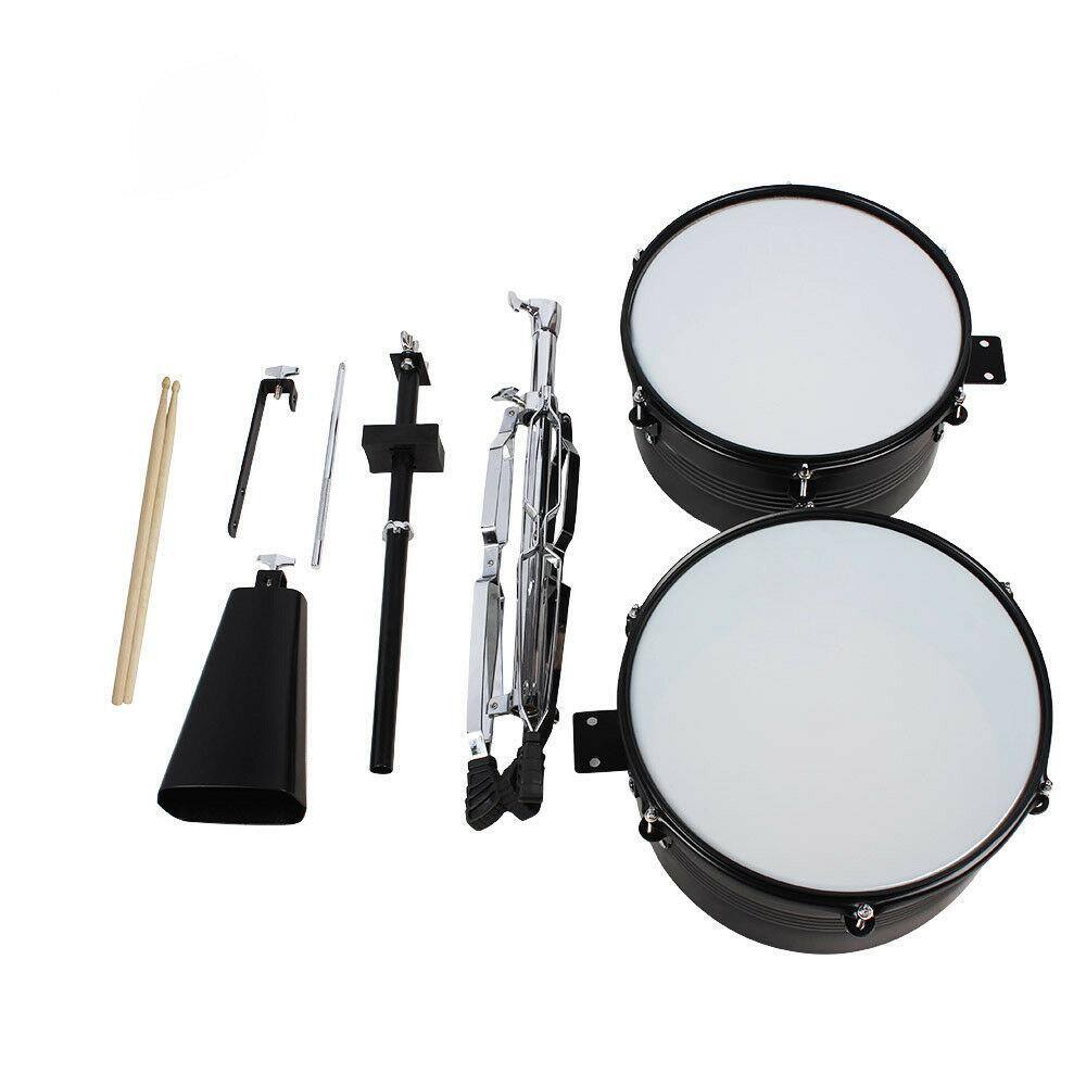 Alt View 2. Winado - 13" 14" Timbales Drum Set Percussion with Stand Cowbell.