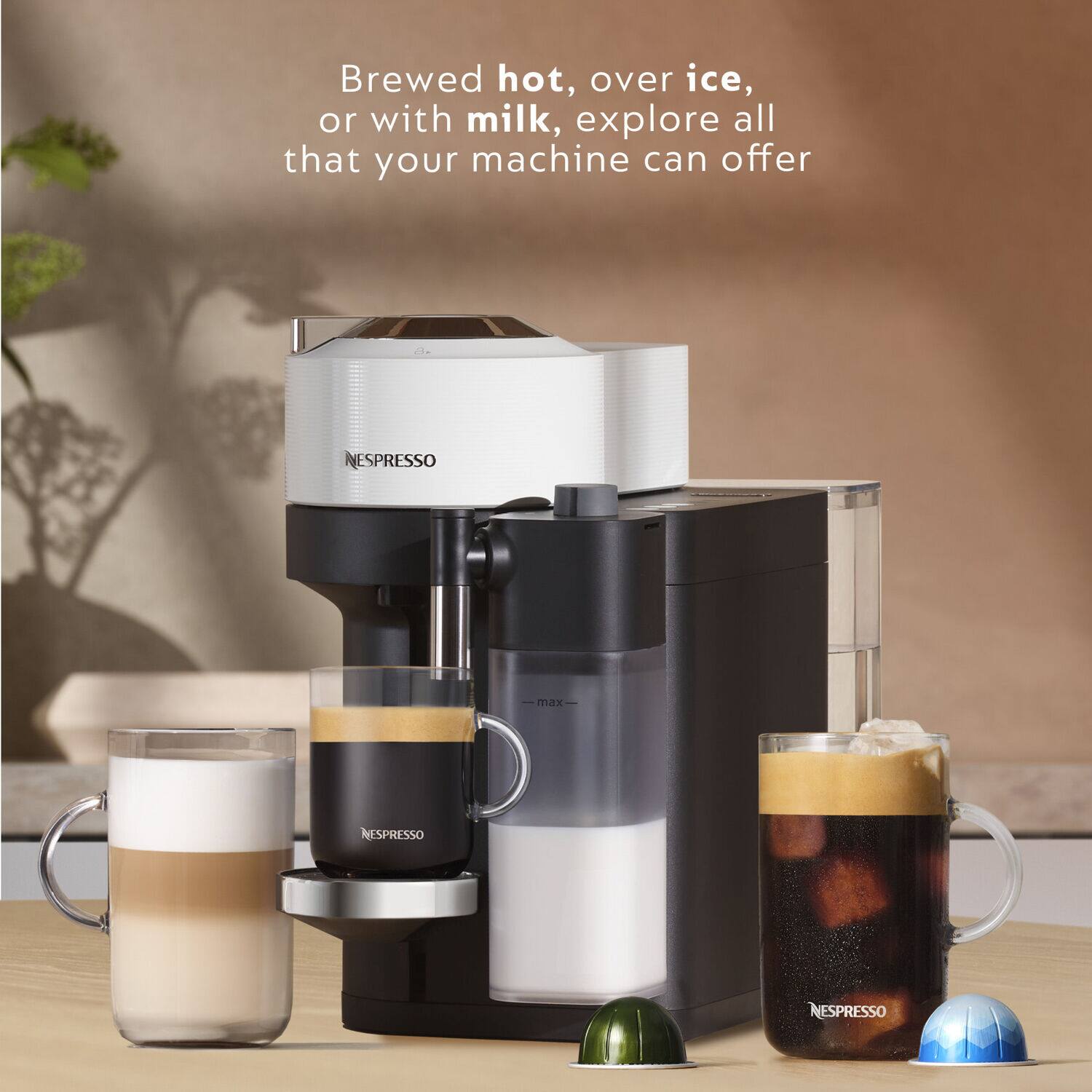 Brewed hot, over ice, or with milk, explore all that your machine can offer

NESPRESSO