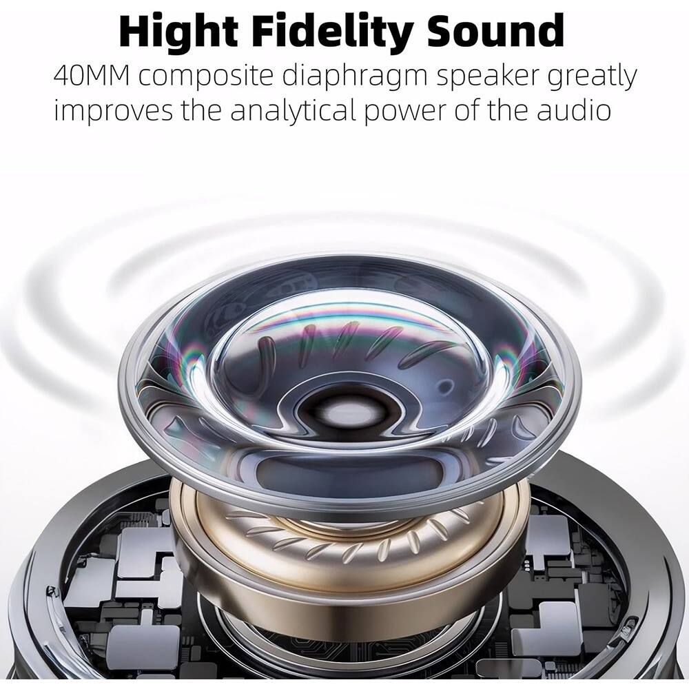 High Fidelity Sound  
40MM composite diaphragm speaker greatly improves the analytical power of the audio