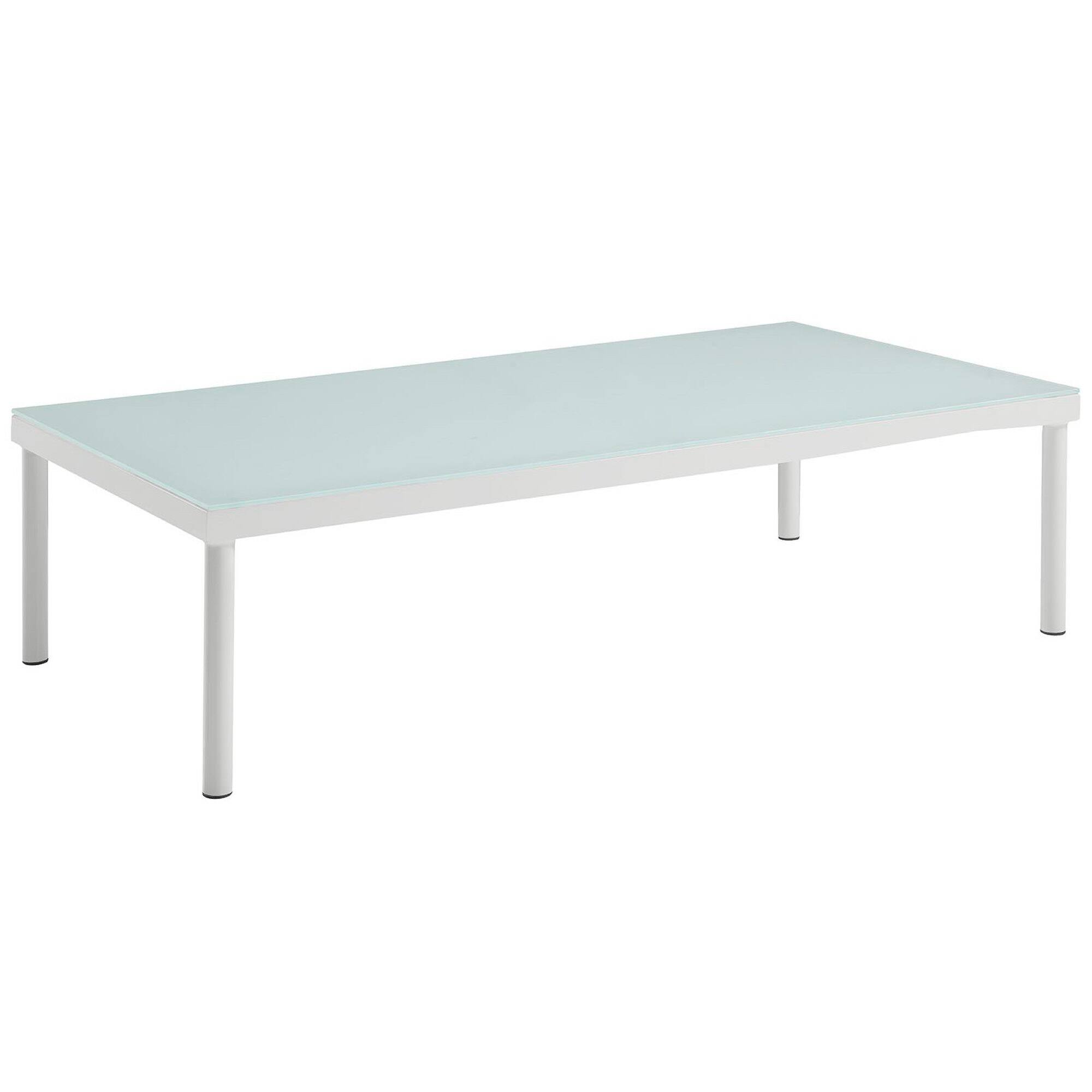 Angle. Modway - Harmony Outdoor Patio Aluminum Coffee Table by Modway - White.