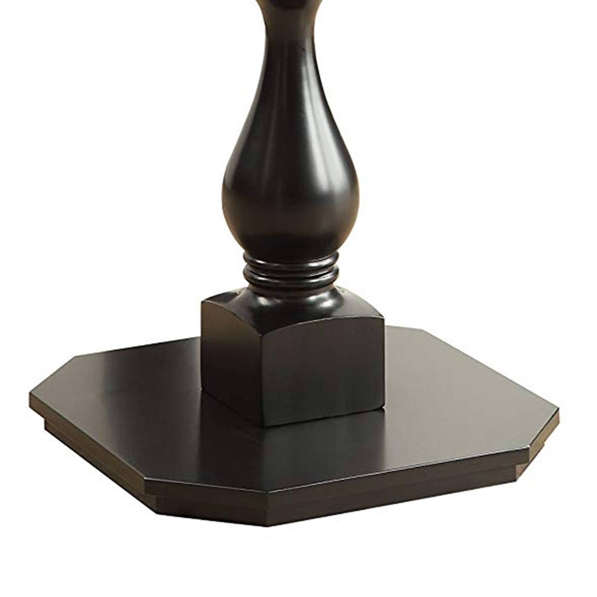Alt View 3. Manhattan Lane - Wooden Chess Game TableWith One Drawer - Black.