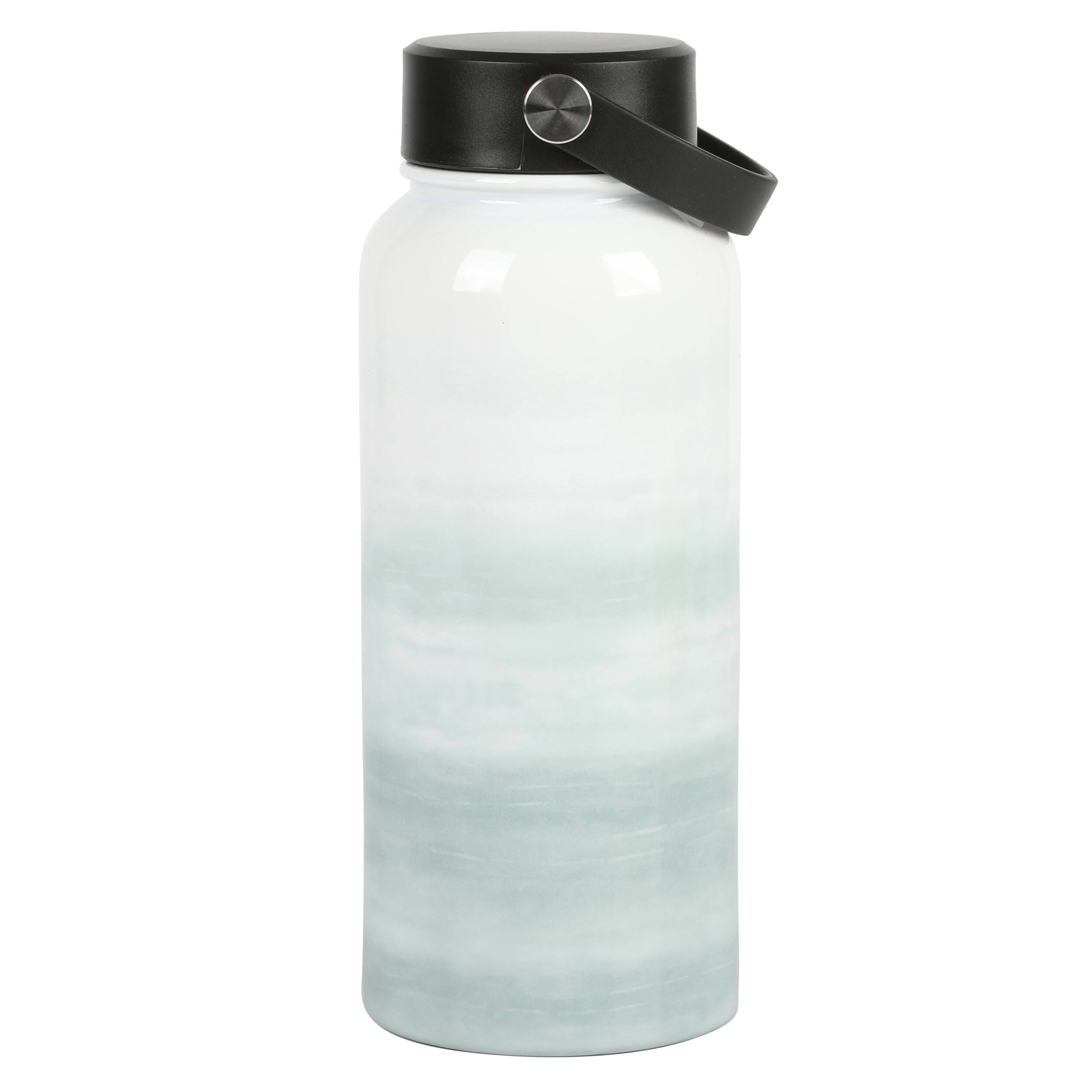 Front. Gibson - Gibson Home Brampton 30 Ounce Stainless Steel Double Wall Thermal Bottle With Lid - Mint.