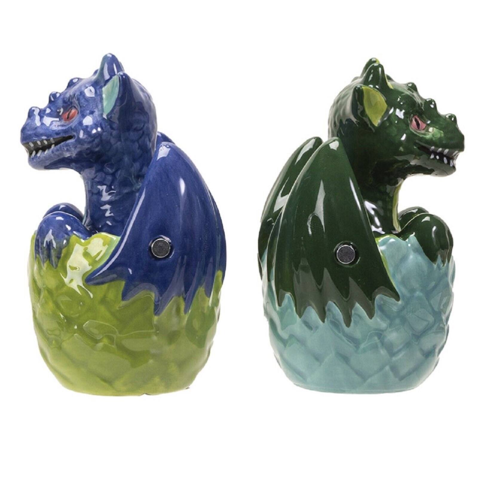 Back. Pacific Trading - Pacific Trading Dragon Hatchling Magnetic Salt and Pepper Shaker Set 3.5 Inch Multicolor - Multicolor.