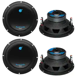 Planet Audio - AC8D 8" 4800 Watt Car Subwoofers Power Sub Woofer DVC 4 Ohm - Black
