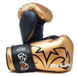 RIVAL - RS11V-Evolution Hook and Loop Sparring Boxing Gloves - 12 oz. - Gold