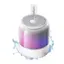 Angle. Soundcore - by Anker Glow Mini IP67 Waterproof Dustproof Portable Bluetooth Speaker with 360-Degree Sound and Custom Light Show - White.