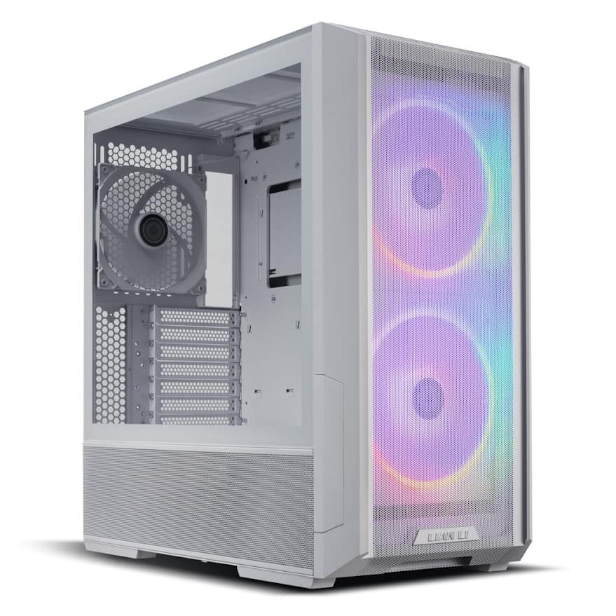 Lian Li - Lancool 216 RGB White Steel/Tempered Glass ATX Mid Tower Computer Case, 3 Fans Included - LANCOOL 216RW - White