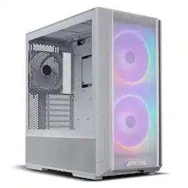 Lian Li - Lancool 216 RGB White Steel/Tempered Glass ATX Mid Tower Computer Case, 3 Fans Included - LANCOOL 216RW - White