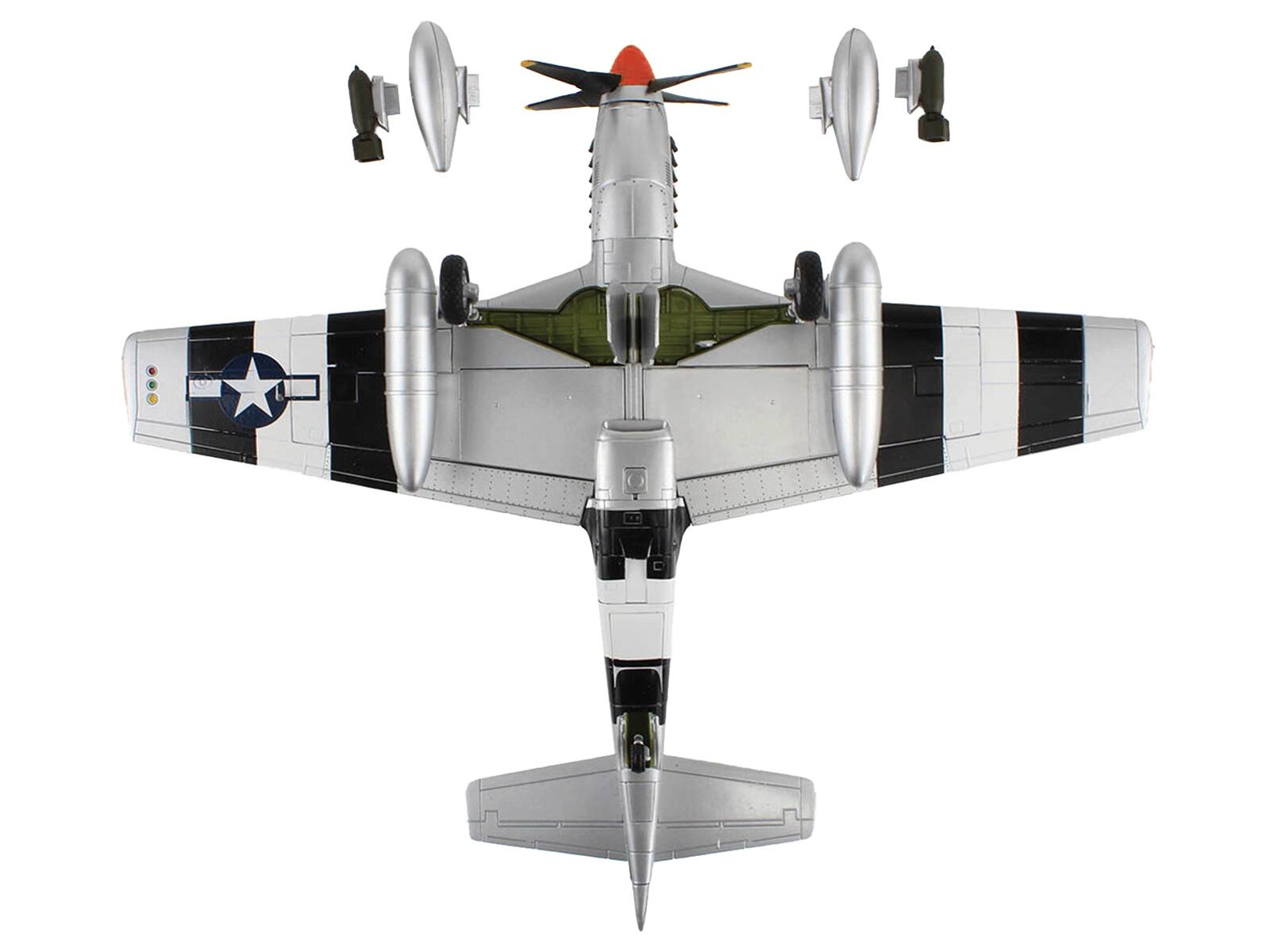 Back. Hobby Master - North American P-51D Mustang "Bad Angel Lt. Louis E. Curdes 4th FS 3rd Air Commando Group Laoag" 1945 USAAF 1/48 - Multicolor.