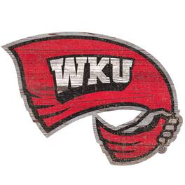 Fan Creations - Western Kentucky Hilltoppers Distressed Logo Cutout Sign - Multicolor