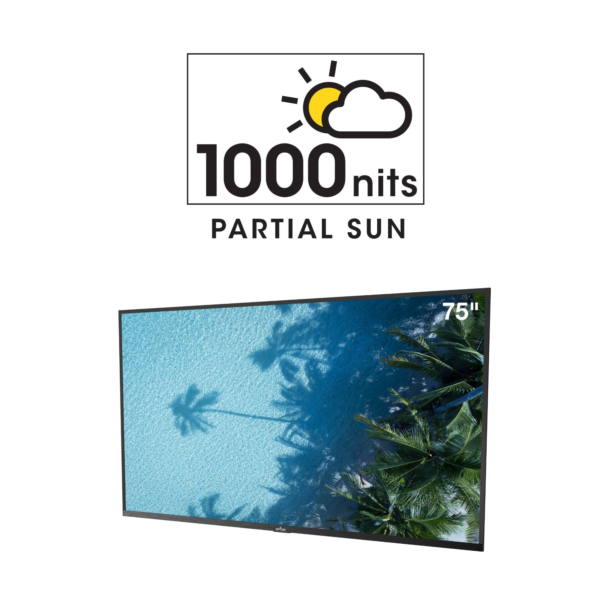 1000 nits  
PARTIAL SUN  
75"