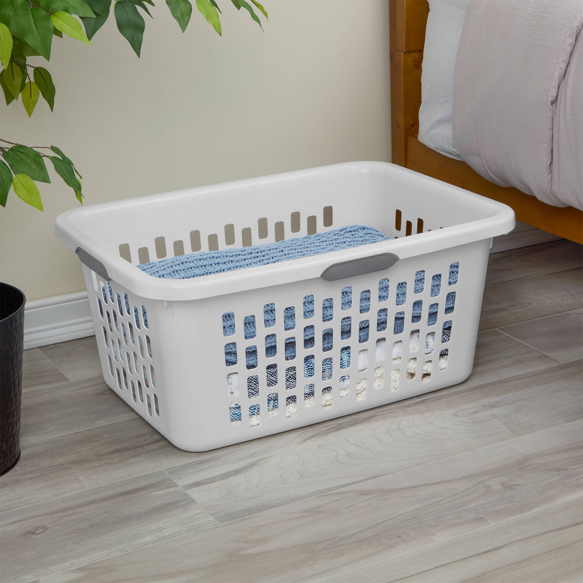 Alt View 3. Sterilite - Sterilite Laundry Basket, 2 Bushel Plastic Hamper with Handles, White, 12 Pack - White.