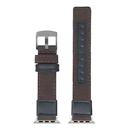 StrapsCo - Rugged Canvas Watch Band Strap For Apple Watch - 44mm/45mm/46mm/49mm (Standard) - Brown (Black Hardware)