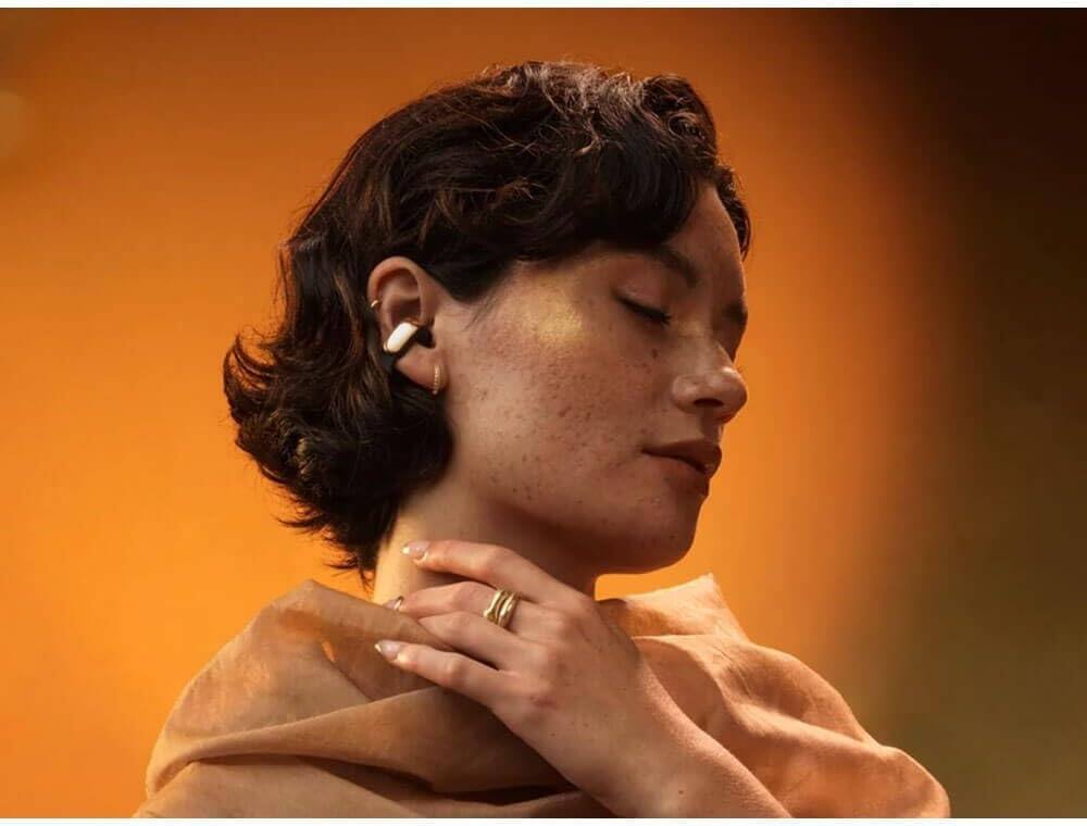 Alt View 1. Bose - Bose Ultra Open Earbuds Bundle with Fast Charger -Water Resistant, Up to 48 Hrs of Playtime, (Desert Gold) - Desert Gold.